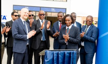 Rwanda inaugurates first of 10 football pitches under the FIFA Arena Project